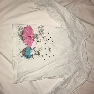 white long sleeve dancing animals with tutus